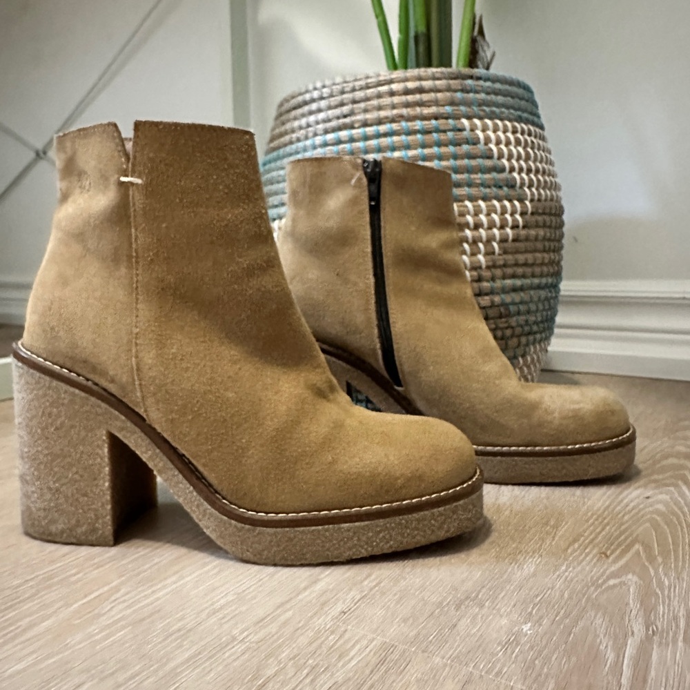 Tan Suede Ankle Boots